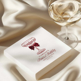 Guardanapo De Papel Bows and Bubbly Bridal Shower Napkins