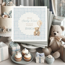 Guardanapo De Papel Boy We Can Bearly Wait Teddy Bear Baby Shower