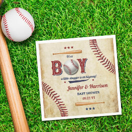 Guardanapo De Papel Boys Vintage Baseball Chá de fraldas