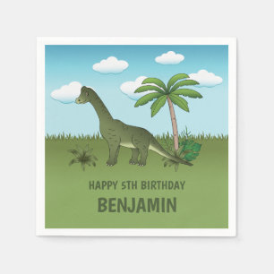 Guardanapo De Papel Brachiosaurus Dinossaur, um Brachiossauro Verde