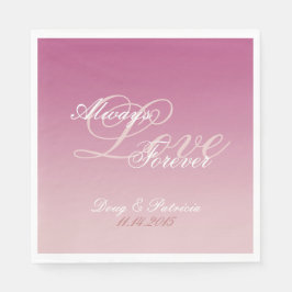 Guardanapo De Papel Branca Cor-de-rosa, Amor Sempre Casamento
