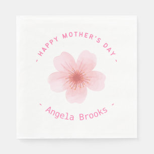 Guardanapo De Papel Branca cor-de-rosa Dia de as mães feliz