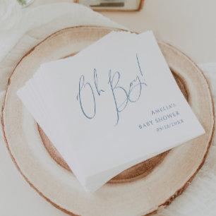 Guardanapo De Papel Branca de Azul! Chá de fraldas