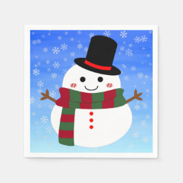 Guardanapo De Papel Branca de Natal Snowman