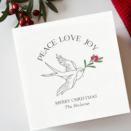 Guardanapo De Papel Branca | PEAVE AMOR JOY Snowbird Feriado de Natal