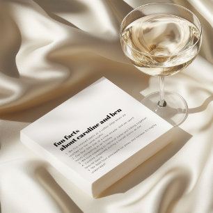 Guardanapo De Papel Branca Preta de Casamento da Noite de Fatos Person