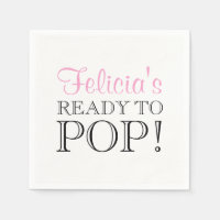 Branco rosa personalizado PRONTO PARA Chá de frald
