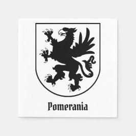 Guardanapo De Papel Brasão de Armas da Pomerânia Preto e Branco Heráld