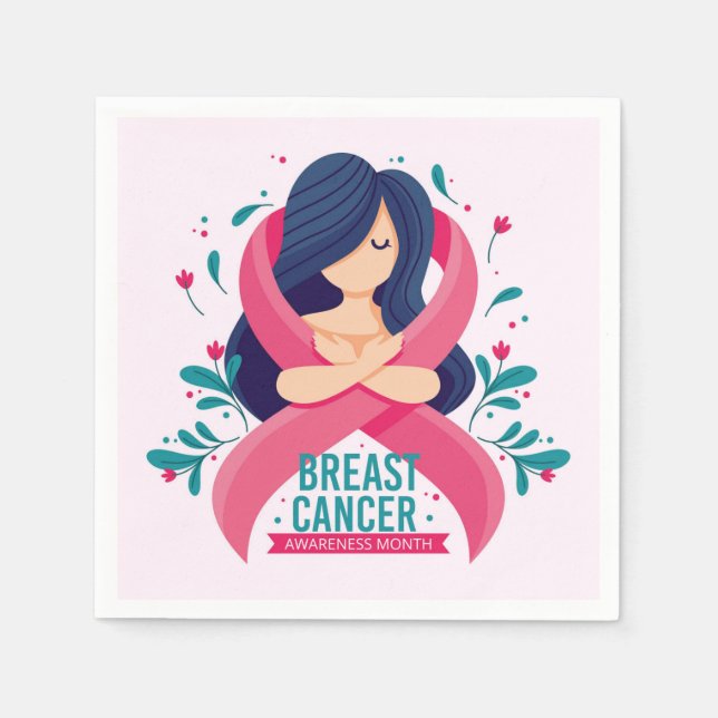 Guardanapo De Papel Breast Cancer Awareness Month (Frente)