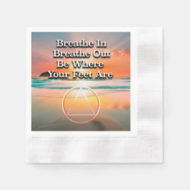 Guardanapo De Papel Breathe In Breathe Out Recovery Slogan Sunrise