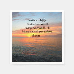 GUARDANAPO DE PAPEL BREATHTAKING JOHN 6:35 DESIGN SUNRISE