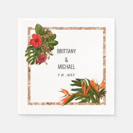 Guardanapo De Papel Breeze Tropical Casamento Personalizado Napkin