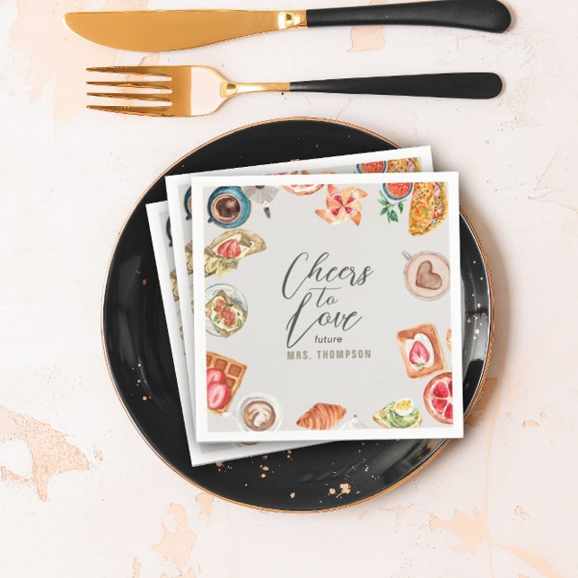 Guardanapo De Papel Bridal Bridal Brunch Waffles Pancakes (Criador carregado)