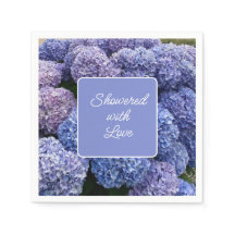 Bridal, Chá de fraldas Napkins Purple, Blue Hydran