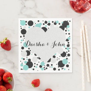 Guardanapo De Papel BRIDE & CO Heart Bolinhas Party Napkins