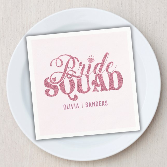 Guardanapo De Papel Bride Squad Bright Pink (Criador carregado)