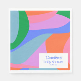 Guardanapo De Papel Bright Colorful Playful Abstract Art Baby Shower