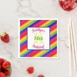 Guardanapo De Papel Bright Fiesta Stripes | Papelão