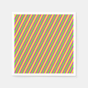 Guardanapo De Papel Bright Neon Stripes