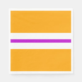 Guardanapo De Papel Bright Purple Racing White Strips Em Amarelo Negri