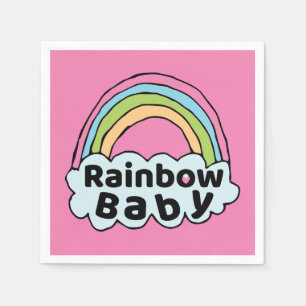 Guardanapo De Papel Bright Rainbow Baby Birth Bessando o Milagre do Na