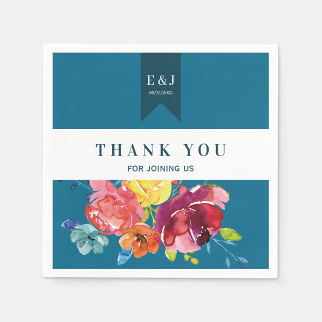 Guardanapo De Papel Bright Summer colorida Wedkin Paper Napkin (Frente)