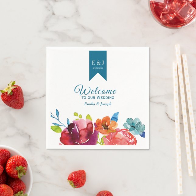 Guardanapo De Papel Bright Summer colorida Wedkin Paper Napkin (Insitu)