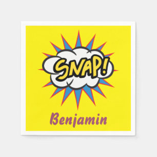 Guardanapo De Papel Bright Yellow Comic Book, snap de diversão