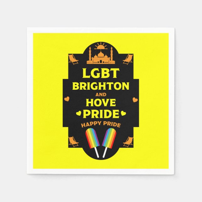 Guardanapo De Papel Brighton Orgulho gay (Frente)
