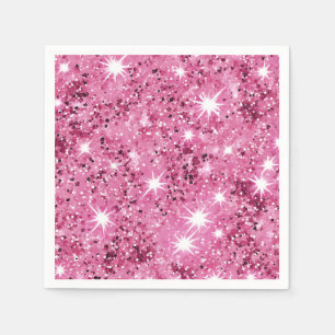 Guardanapo De Papel Brilhante de estrelas rosa quente