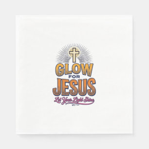 Guardanapo De Papel Brilhe por Jesus Deixe Sua Luz Brilhar Desenho Cri
