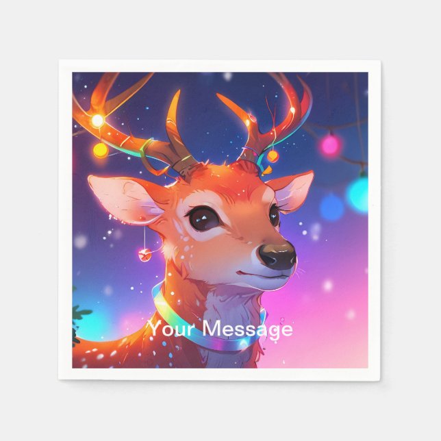 Guardanapo De Papel Brilho de Natal Encantado (Frente)