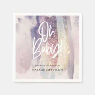 Guardanapo De Papel Brilho na festa do chá de fraldas