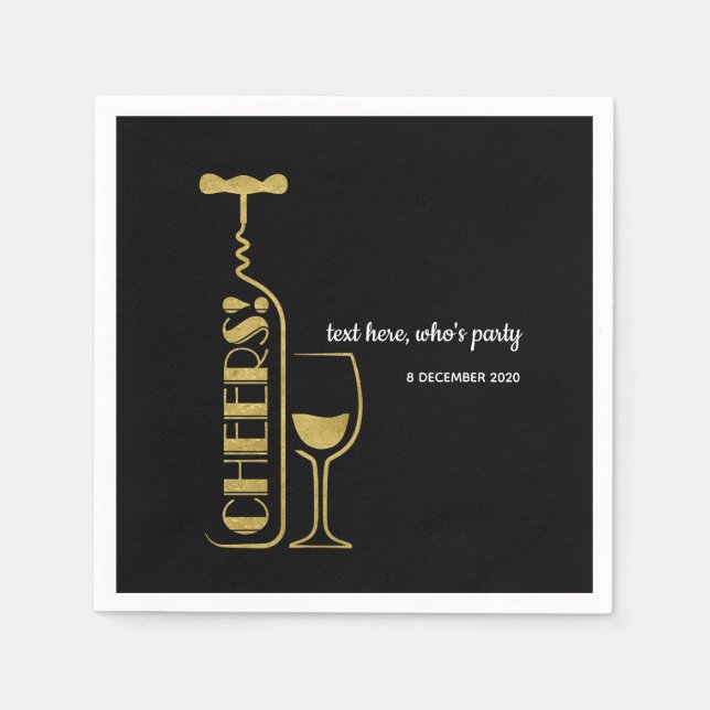 Guardanapo De Papel brilho, vinho, branco, papel coquetel Nápoles (Frente)