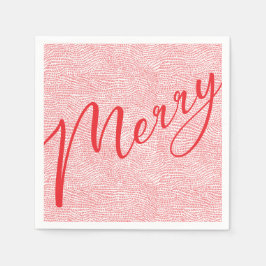 Guardanapo De Papel Brincadeira Moderna Desenhou Feliz Feriado de Nata