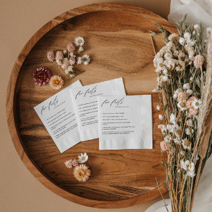 Guardanapo De Papel Brincadeira Moderna Fatos Casamento Napkins
