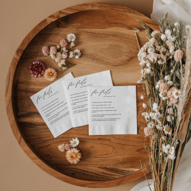 Guardanapo De Papel Brincadeira Moderna Fatos Casamento Napkins (Criador carregado)