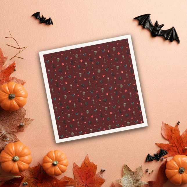 Guardanapo De Papel Brincundy Eerie Halloween Patterno (Criador carregado)