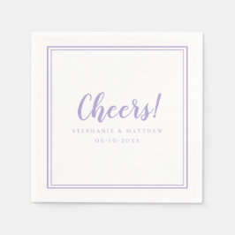 Guardanapo De Papel Brinde Lavanda Cocktail de Recepção de Casamento