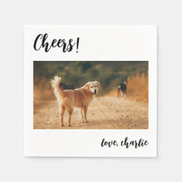 Guardanapo De Papel Brinde Simples Cachorro Fofo Foto Casamento Modern