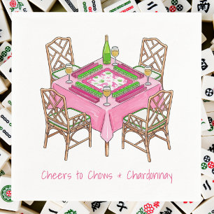 Guardanapo De Papel Brindemos a Chows & Chardonnay Festa de Mahjong Pr