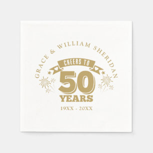 Guardanapo De Papel Brindemos ao 50º Aniversário de Casamento