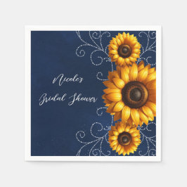 Guardanapo De Papel Brindes de Noiva Glam Rústico Azul Brilho de Giras