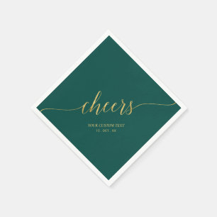 Guardanapo De Papel Brindes Elegantes com Letreiro Stylish em Dourado 