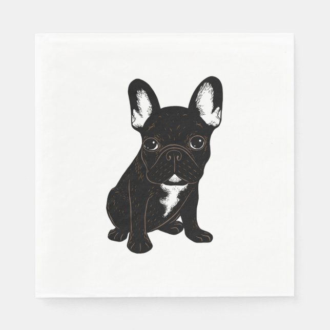 Guardanapo De Papel Brindle French Bulldog (Frente)