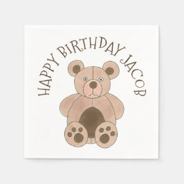 Guardanapo De Papel Brinquedo de pelúcia castanha, ursinho de pelúcia,