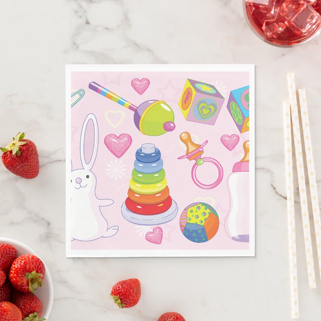 Guardanapo De Papel Brinquedos bebês e essenciais para a enfermaria (Criador carregado)