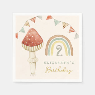 Guardanapo De Papel Brinquedos de Cogumelo Bebê Floresta Aniversário d