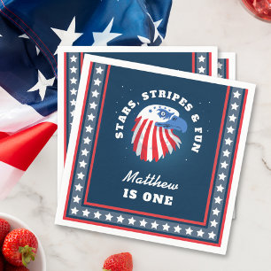 Guardanapo De Papel Brisas de Estrelas Americanas de Menino e Brincade