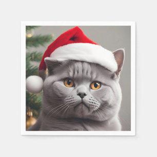 Guardanapo De Papel British Shorthair Christmas